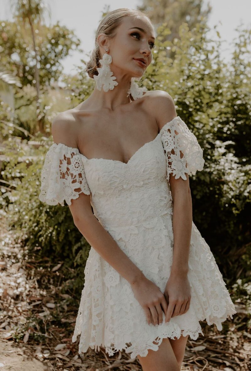 Shop-Eleanor-off-shoulder-crochet-lace-short-wedding-dress