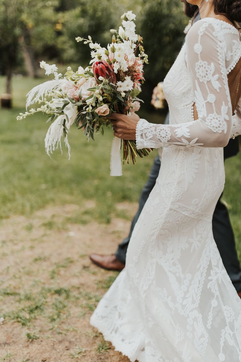 A-Colorado-Boho-Bride-wearing-a-Long-SLeeve-Lace-Wedding-Dress