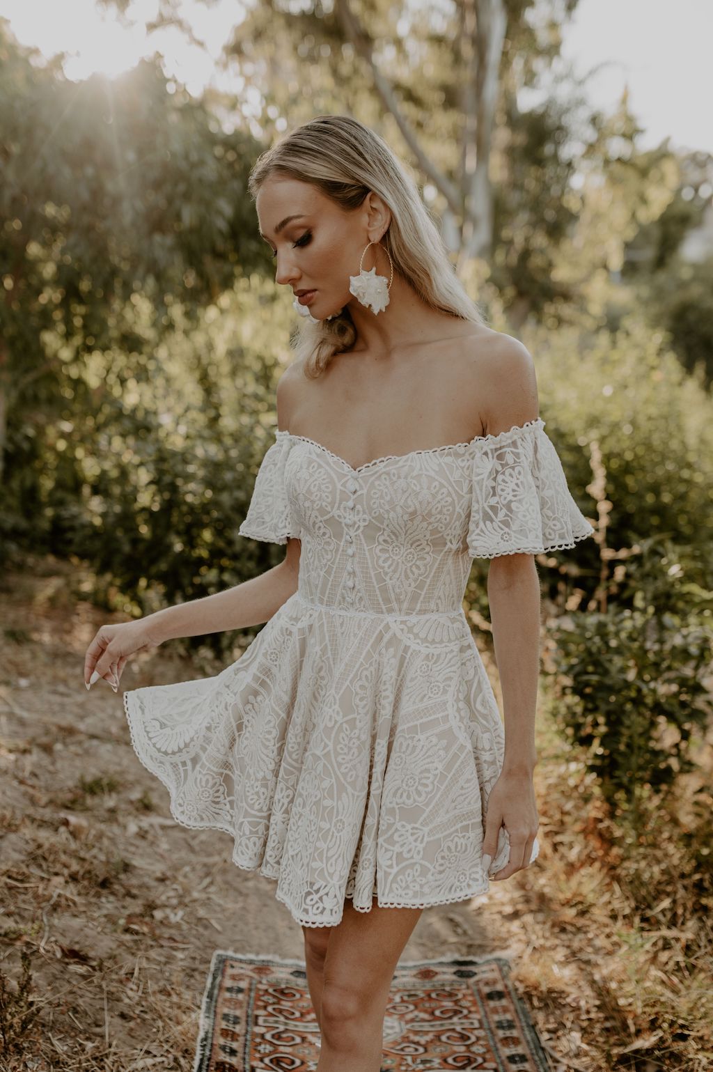 Lena Lace Short Wedding Dress