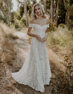 Shop-Dreamers-and-Lovers-Olivia-wedding-dress-made-in-LA-lace-off-shoulder