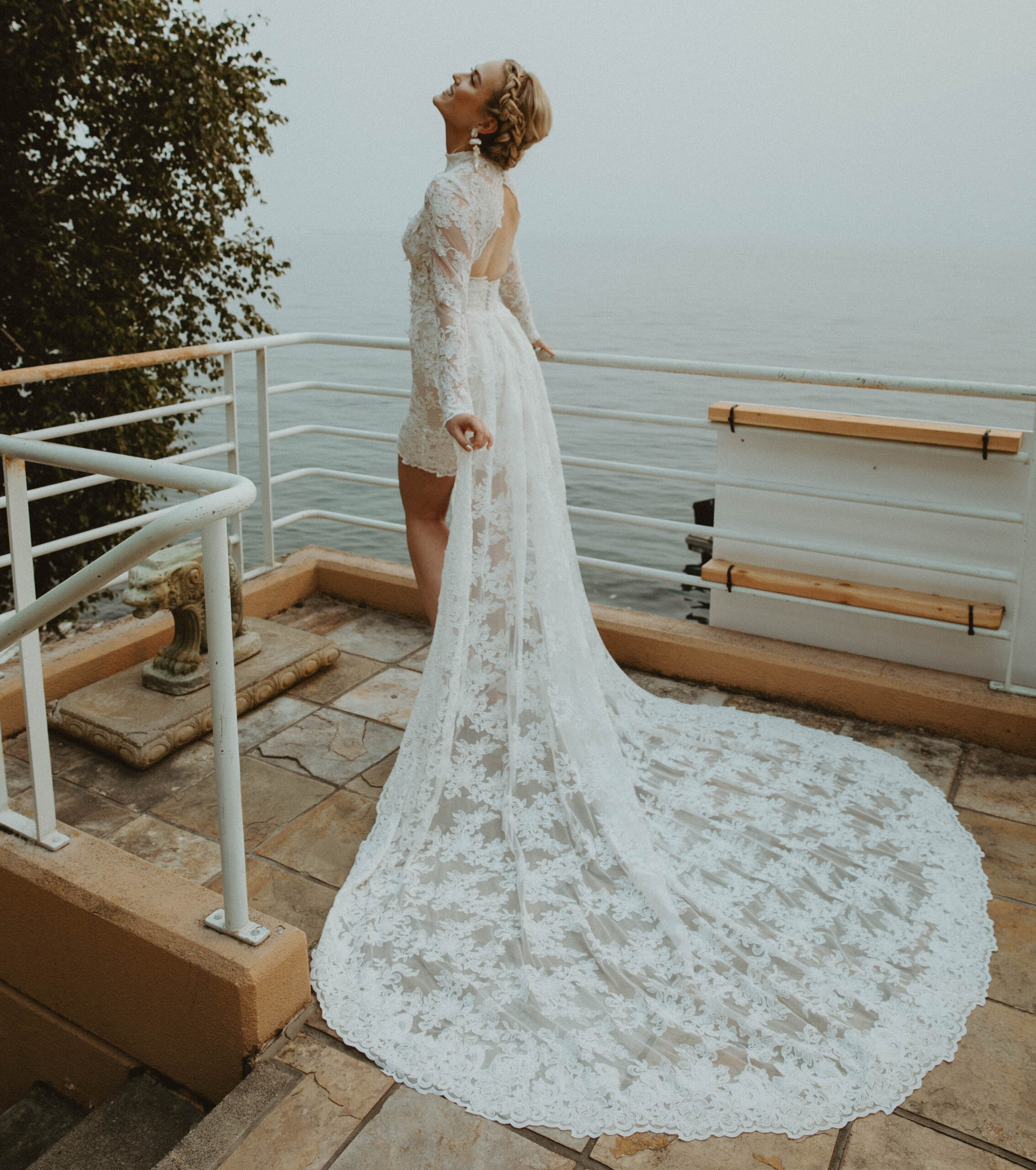 Shop-Sparrow-Lace-Wedding-Dress-Short-with-long-sleeves