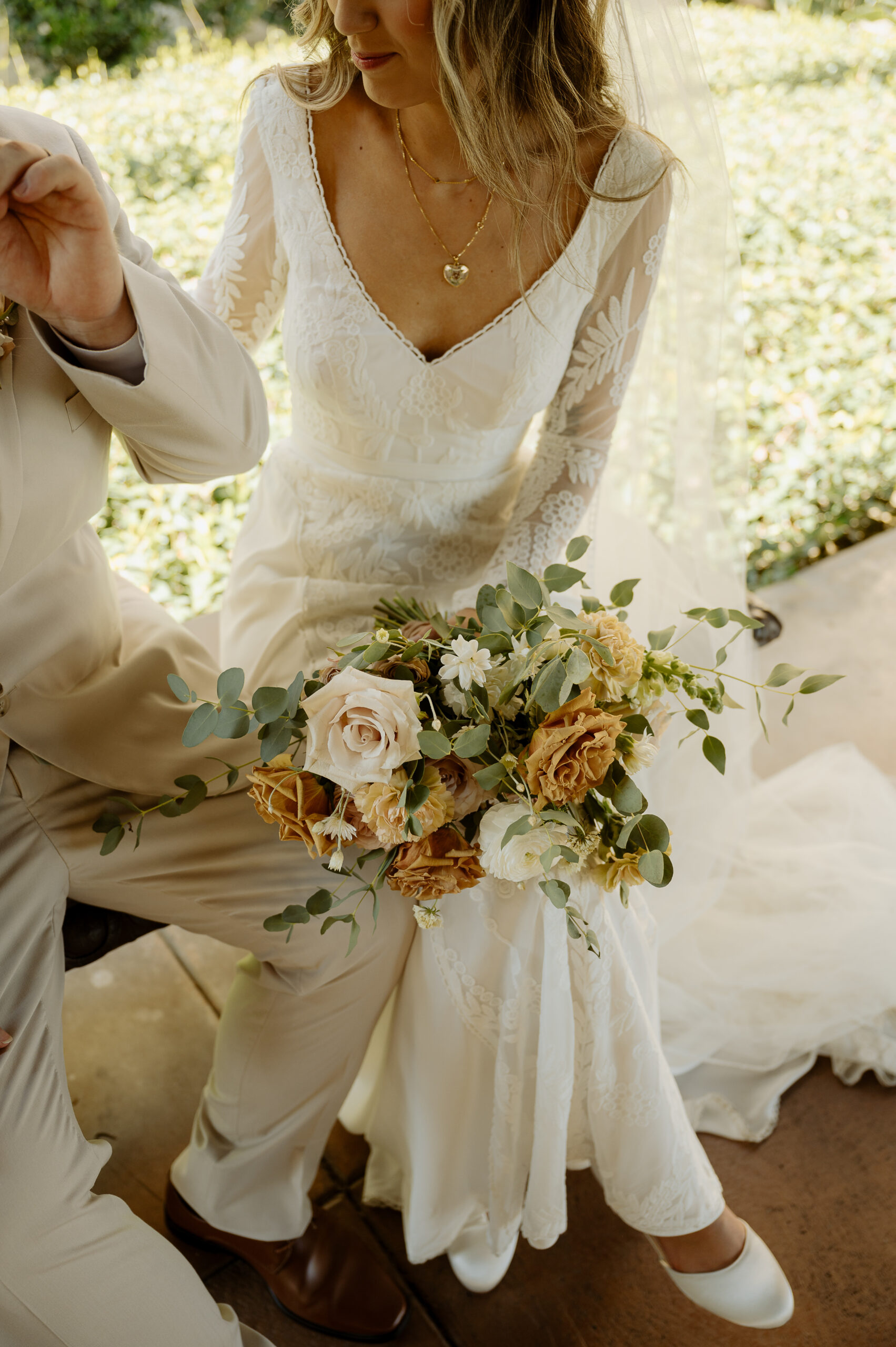 Bride-Andrea-wearing-Svannah-Boho-Lace-Wedding-DRess