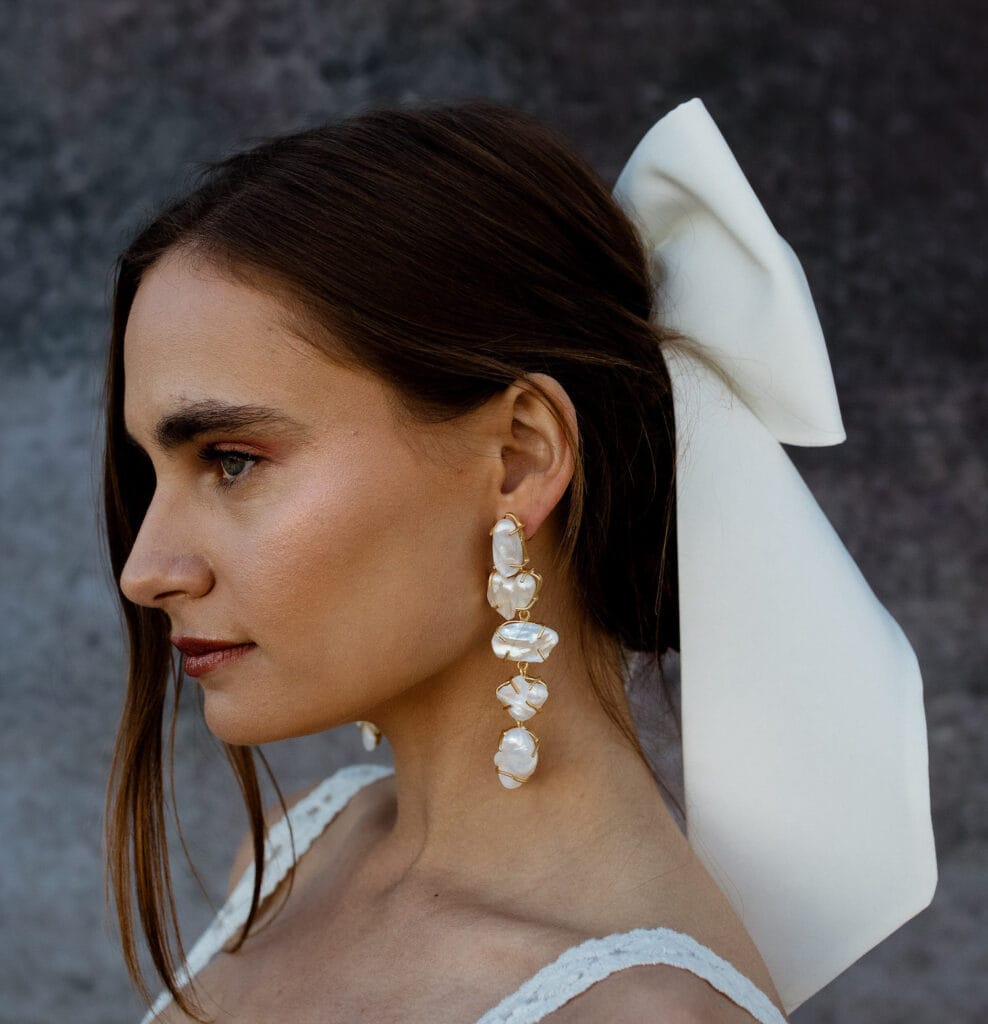 Astrid Baroque Pearl Wedding Earring Dreamers and Lovers