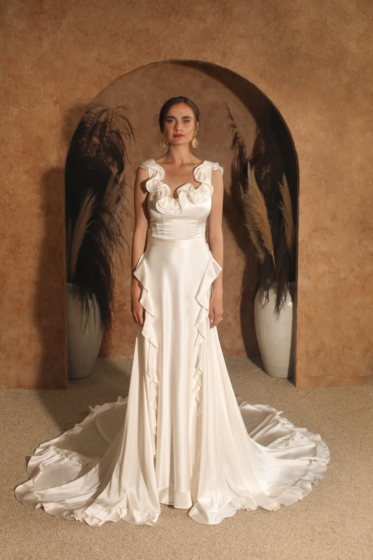 shop-Cirrus-a-silk-wedding-dress-with-ruffle-made-in-California
