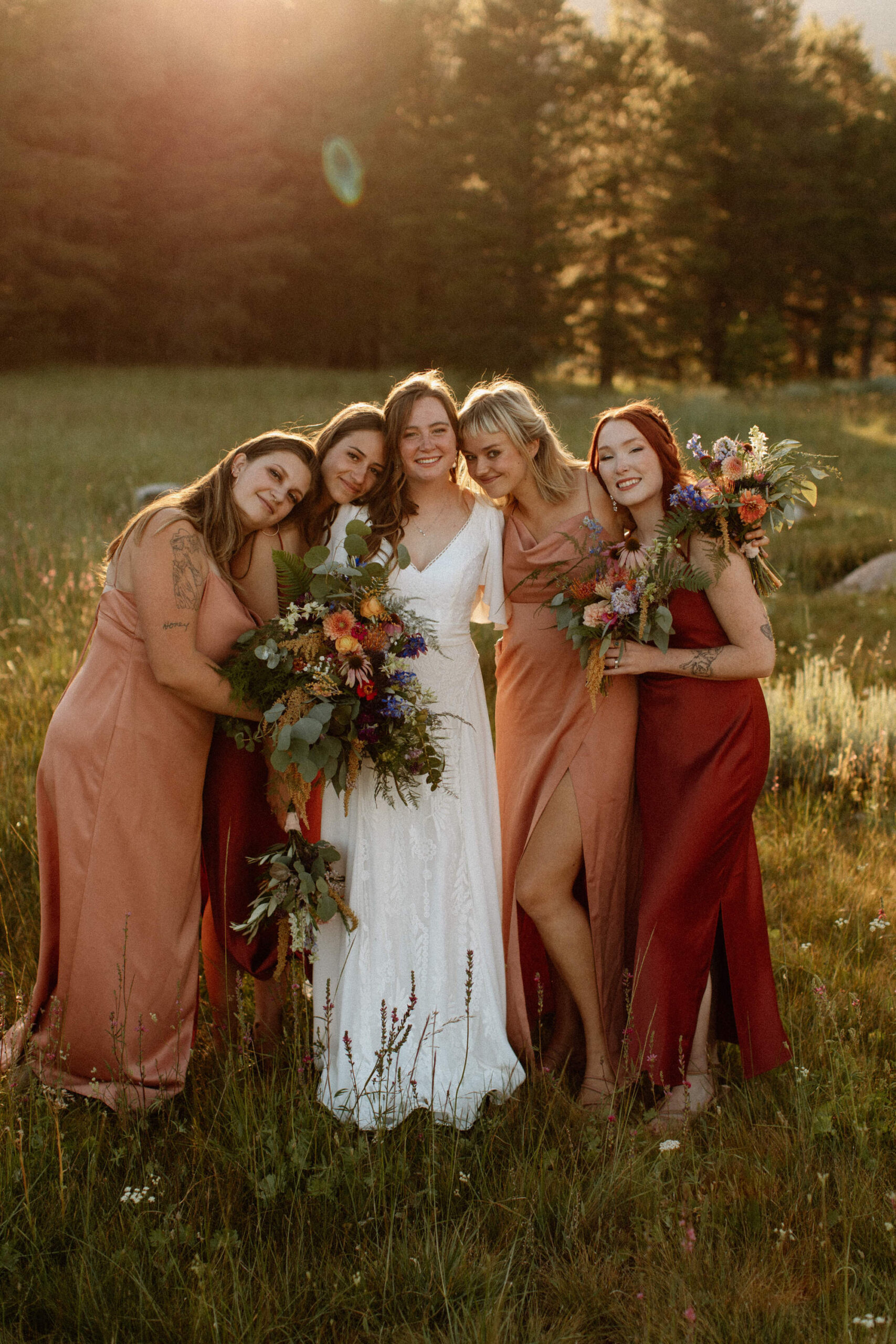 Boho-Bride-Avery-and-her-Bridesmaids-in-shades-of-clay-and-reds