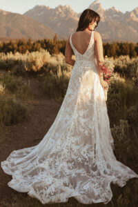 Emily unique wedding gown artisan made in California