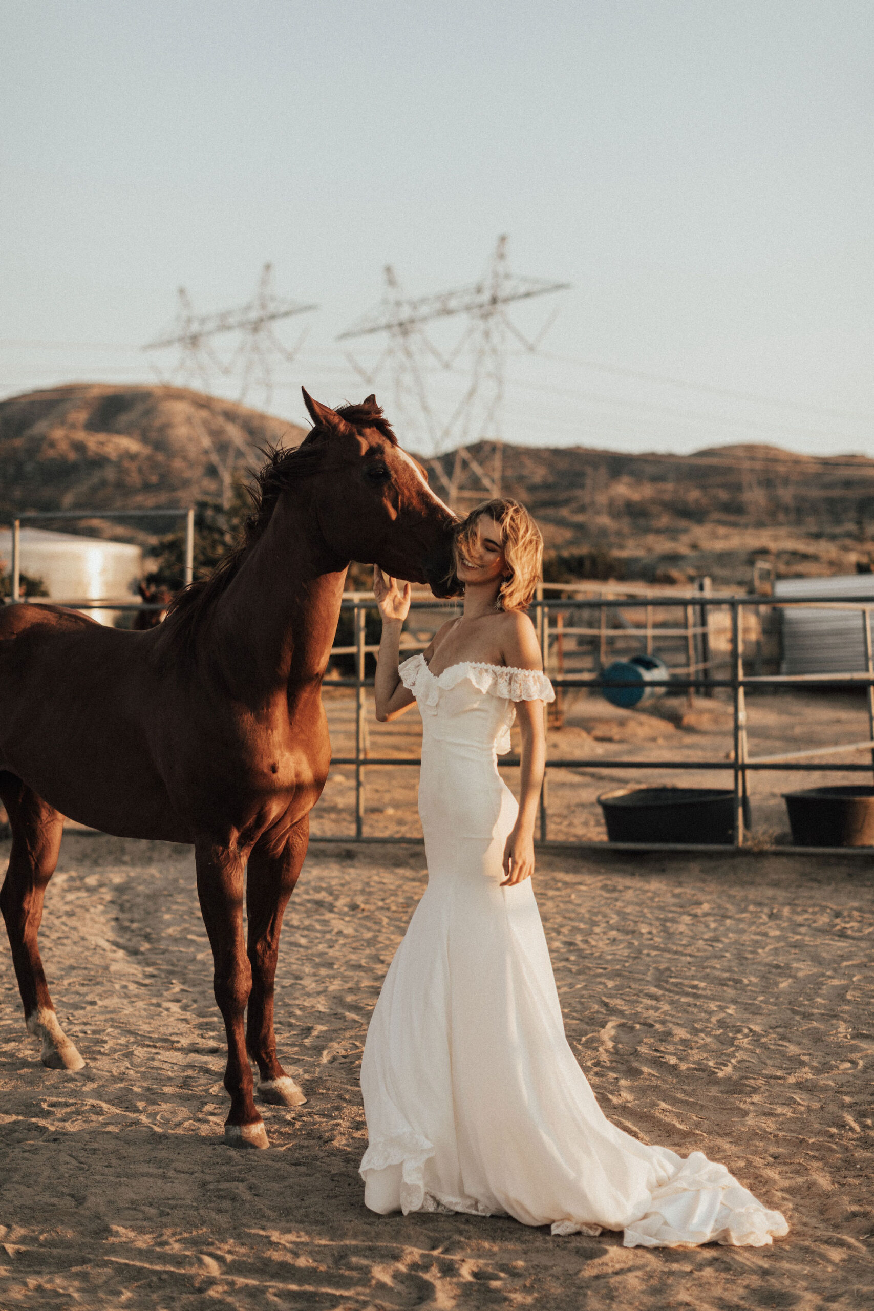 Fitted trumpet wedding dresses with effortless movement