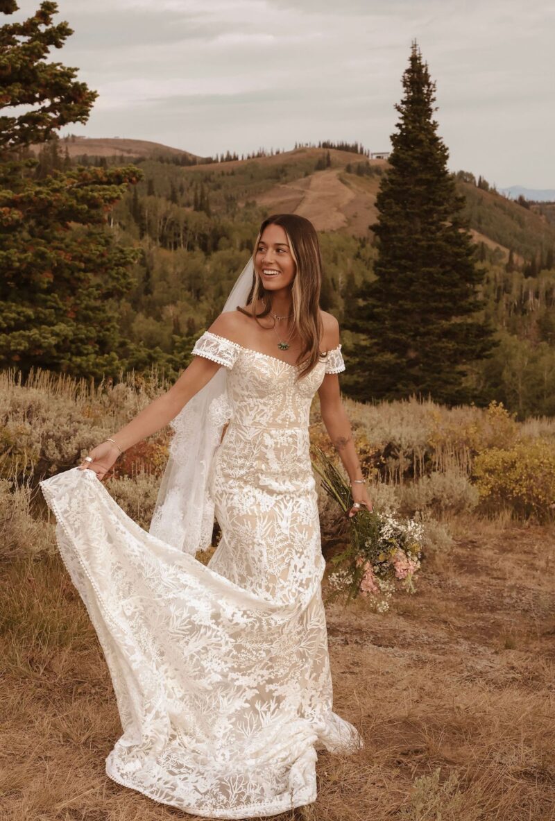 Sienna-Bohemian-Off-Shoulder-Lace-Wedding-Dress-for-the-free-spirited-bride