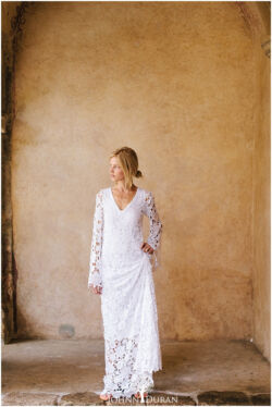 Bride Arabella<br/>Dress Racquel white-crochet-lace-maxi-long-dress-v-neckline-hippie-bell-sleeves