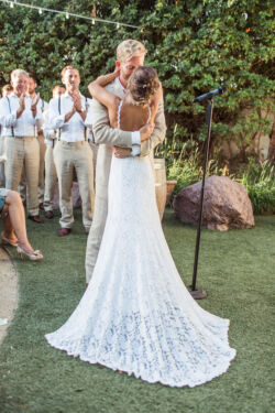 Alexis wearing Amber Dress<br/>By Ostara Photography dreamers-and-lovers-bride-alexis-wearing-boho-backless-lace-gown