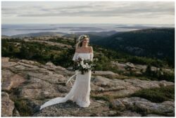 Madeline wearing Lottie dress | Photo: Ramblefree.com LOTTIE OFF-THE-SHOULDER LACE WEDDING DRESS