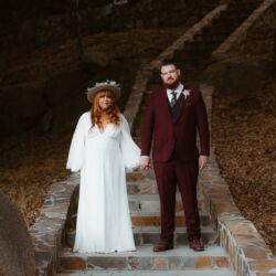 Bride Sarah wearing Celine Bride-Sarah-wearing-Celine-silk-bohemian-gown