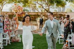 Bride Elle wearing Caroline Dress| Alyssa Ruby Photo Bride Elle wearing off shoulder lace wedding dress