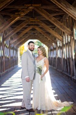 Bride Tara in Amber Gown real-bride-Tara-and-her-groom-on-their-weddin-day-she-wears-dreamers-and-lovers-amber-simple-wedding-dress