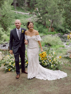Bride Stefanie wearing Caroline Dress| Bride Stefanie wearing Caroline