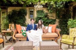 Bride Dom in Azalea Dress<br/>Photo: Phillip Jojola a-colorful-bohemian-backyard-wedding-in-Ojai-california