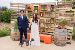 Bride Dom in Azalea Dress<br/>Photo: Phillip Jojola Bohemian-bride-dom-with-groom-in-her-Ojai-wedding