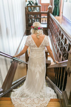 Bride Caitlin wearing Azalea with Nude Liner<br/>Photographer: unknown california-bride-caitlin-wearing-dreamers-and-lovers-bohemian-azalea-lace-dress