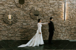 Kristin wearing Aurora Dress the-first-look-bride-in-boho-wedding-dress