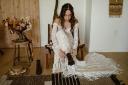 Christiane in Meredith Gown | Sarah Linda Photography Christiane's Joshua Tree Elopement