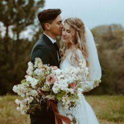 Bride Angela Wearing Zinnia| Mallory Carlson Photography Dreamy-California-Bride-Wearing-Zinnia-Flowy-Wedding Dress