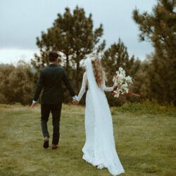 Bride Angela Wearing Zinnia| Mallory Carlson Photography romantic Bride wearing flowy wedding dress